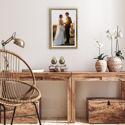 12x18 with 11x17 Mat | Vintage Frames | Gold | Modern - Premium Quality