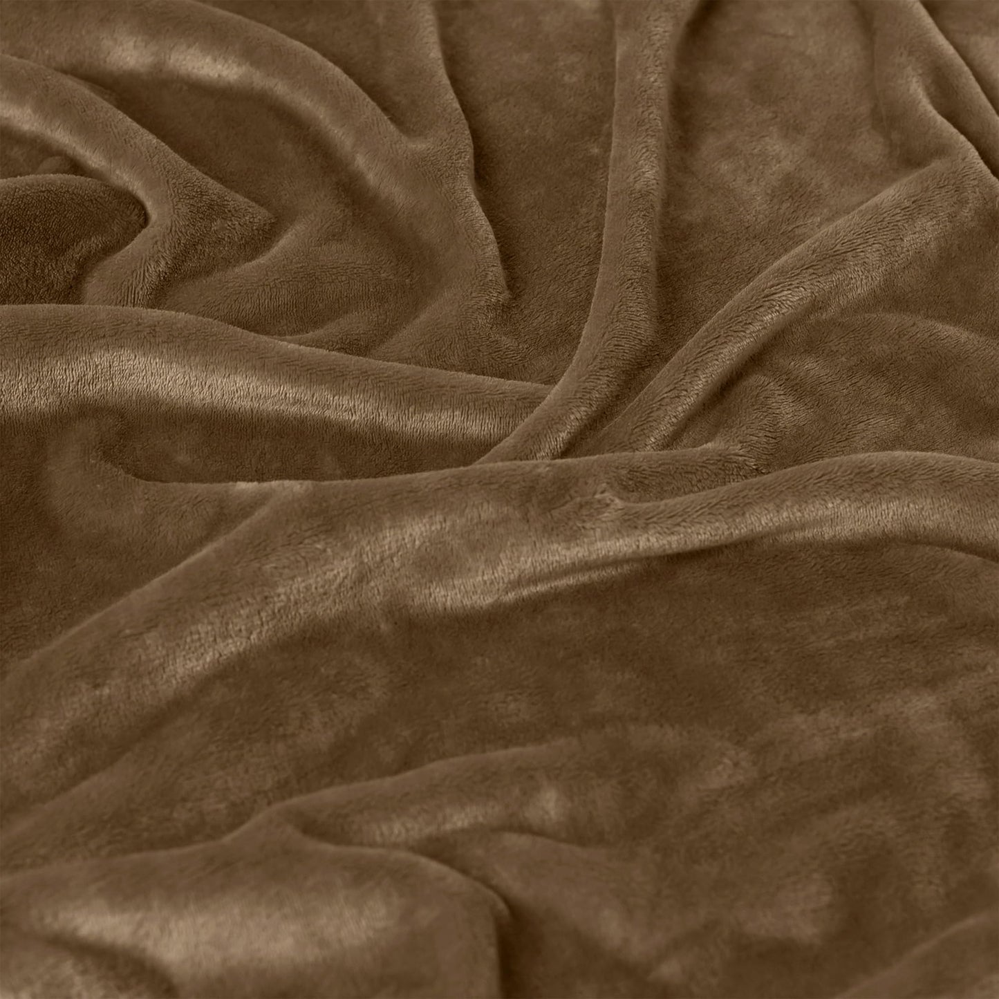 Americanflat 90x90 Fleece Throw Blanket - Soft and Breathable Throw Blanket for Couch, Bed, Chair - Oversized Fleece Blankets Perfect for Home, Bedroom, or Outdoor Use - Brown