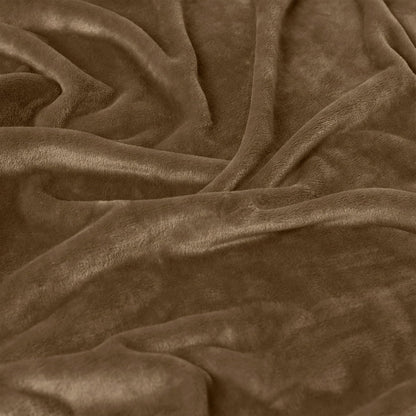 Americanflat 90x90 Fleece Throw Blanket - Soft and Breathable Throw Blanket for Couch, Bed, Chair - Oversized Fleece Blankets Perfect for Home, Bedroom, or Outdoor Use - Brown