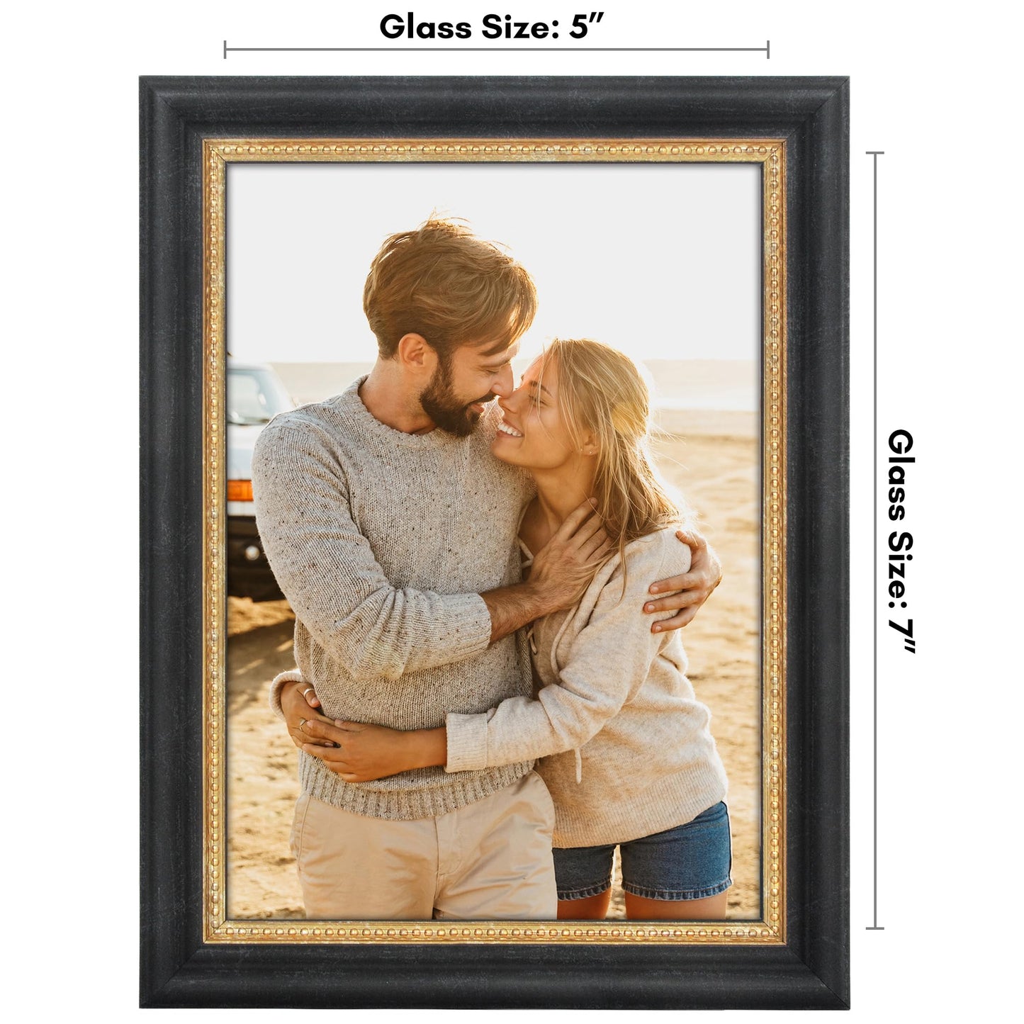 5x7 | Vintage Frames | Black Gold | Modern - Premium Quality