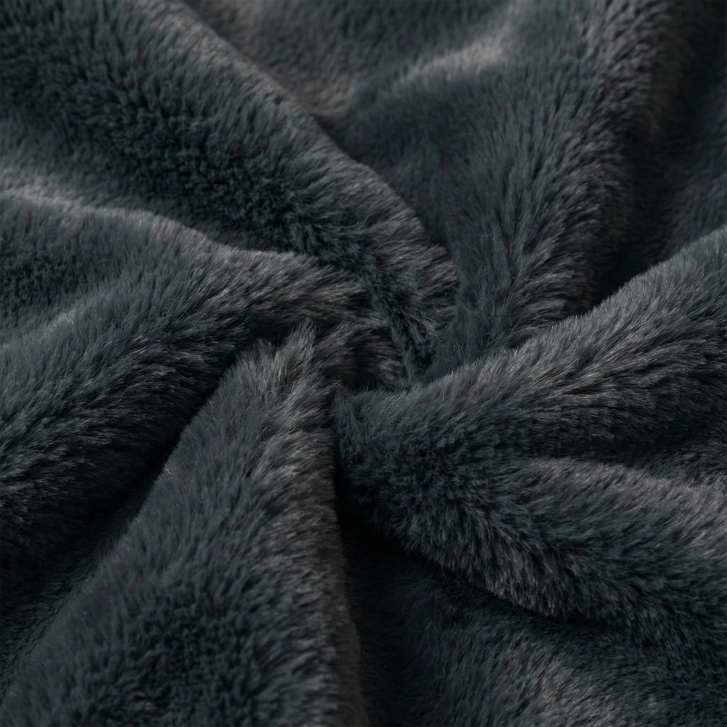 Americanflat 50x60 Double Sided Faux Fur Throw Blanket - Soft and Breathable Throw Blanket for Couch, Bed, Chair - Dark Gray Faux Fur Blankets Perfect for Home, Bedroom, or Outdoor Use
