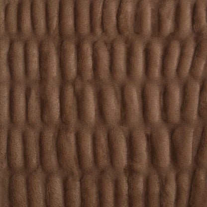 Americanflat 50x60 Rouched Faux Fur Throw Blanket - Soft and Breathable Throw Blanket for Couch, Bed, Chair - Brown Faux Fur Blankets Perfect for Home, Bedroom, or Outdoor Use