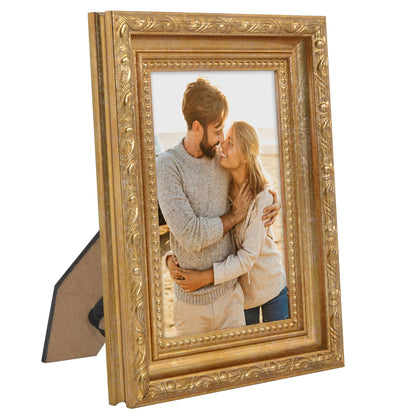 4x6 | Ornate Vintage Frame | Gold | Modern - Premium Quality
