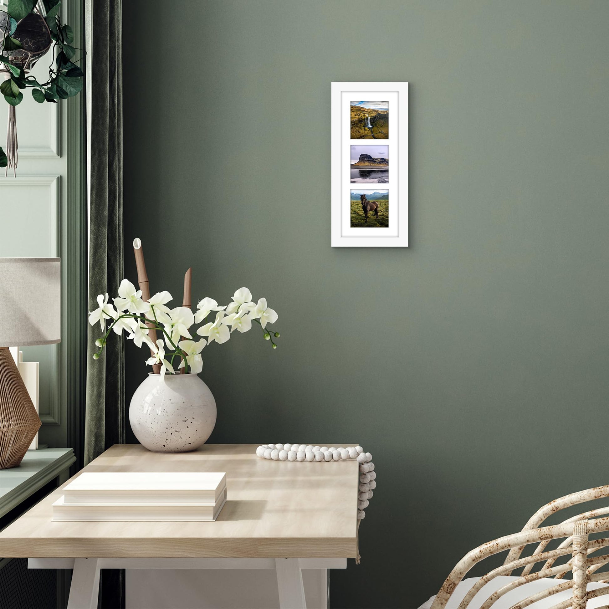 Americanflat Double Picture Frame | CF5514WHT344 | Shatter-Resistant Glass