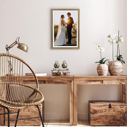 13x19 with 12x18 Mat | Vintage Frames | Gold | Modern - Premium Quality