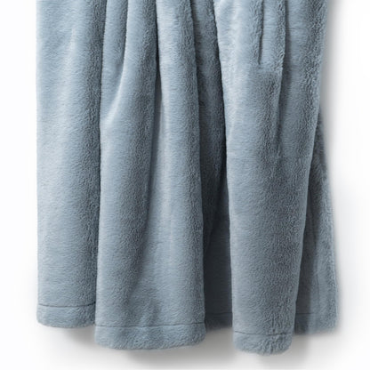 Americanflat 50x60 Double Sided Faux Fur Throw Blanket - Soft and Breathable Throw Blanket for Couch, Bed, Chair - Gray Faux Fur Blankets Perfect for Home, Bedroom, or Outdoor Use