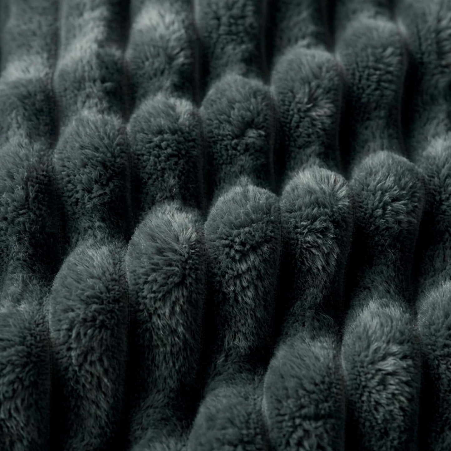 Americanflat 50x60 Faux Fur Throw Blanket - Soft and Breathable Throw Blanket for Couch, Bed, Chair - Dark Gray Faux Fur Blankets Perfect for Home, Bedroom, or Outdoor Use