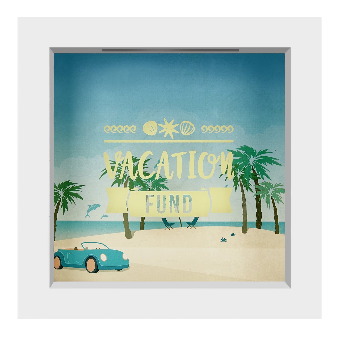Shadow Box Bank | Top Slot | Wall Mount | Polished Glass - Americanflat