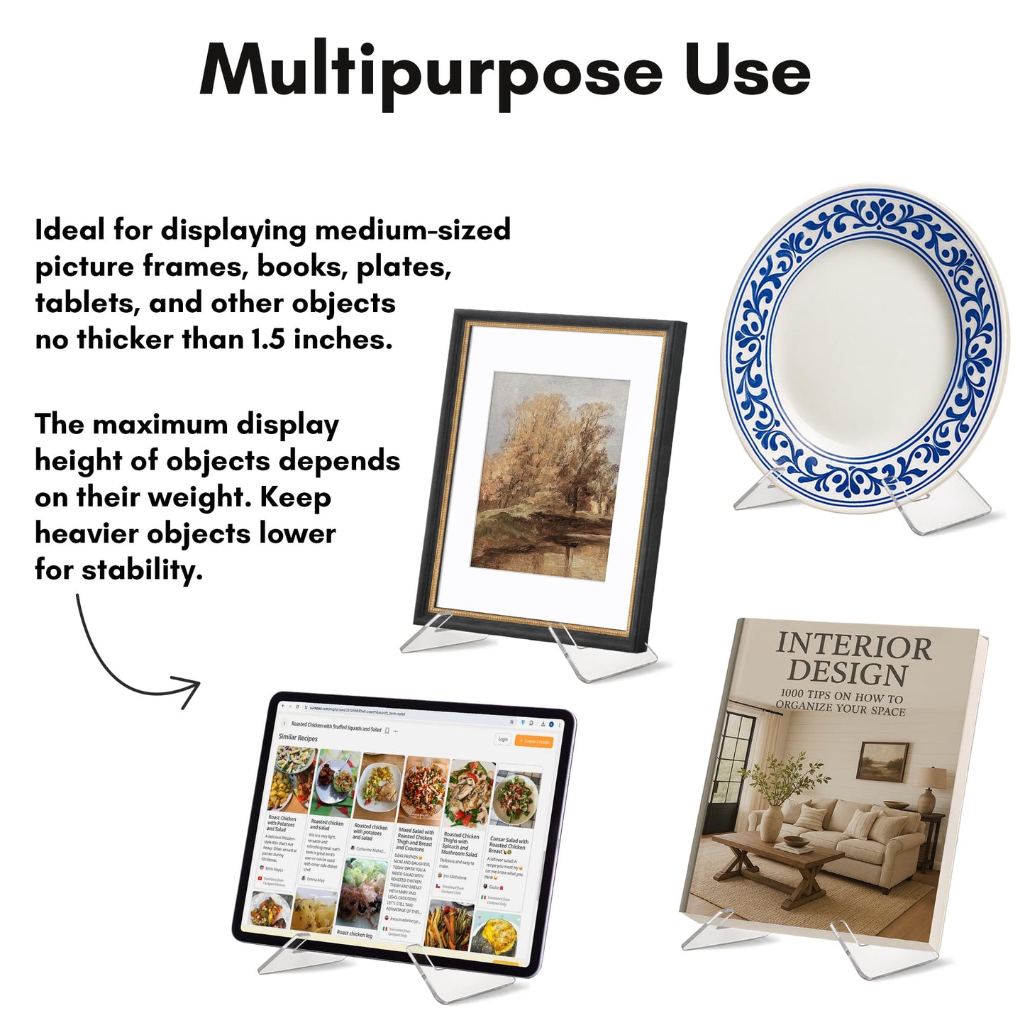 10-Inch | Acrylic Display Stand | Modern - Premium Quality