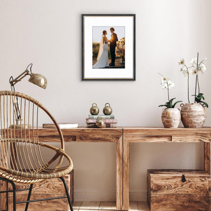 16x20 with 11x14 Mat | Vintage Frames | Black Gold | Modern - Premium Quality