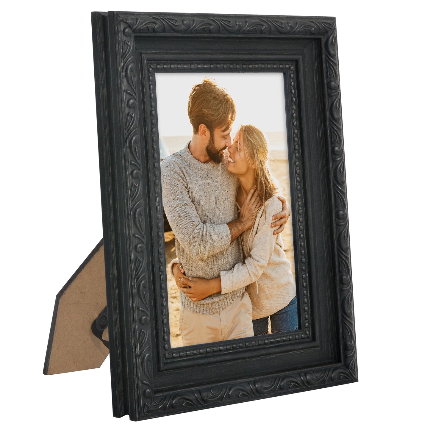 4x6 | Ornate Vintage Frame | Black | Modern - Premium Quality