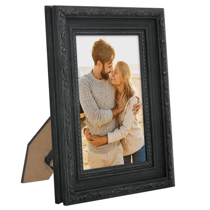 4x6 | Ornate Vintage Frame | Black | Modern - Premium Quality