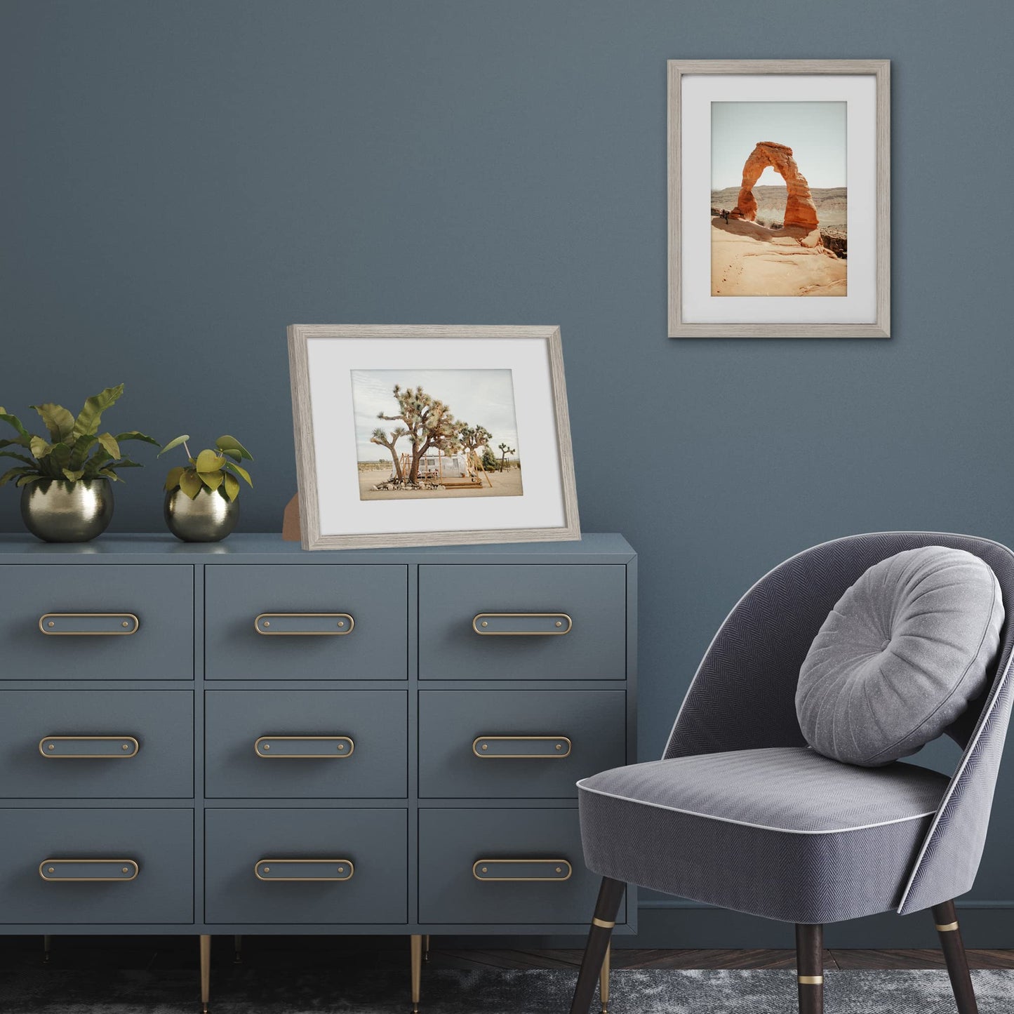 Wood Picture Frame | Horizontal and Vertical Wall Display | Modern Art Decor