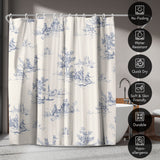71x74 Shower Curtain with 12 Metal Grommets | Toile-Style