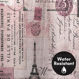 71x74 Shower Curtain with 12 Metal Grommets | Nostalgic Paris