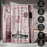 71x74 Shower Curtain with 12 Metal Grommets | Nostalgic Paris