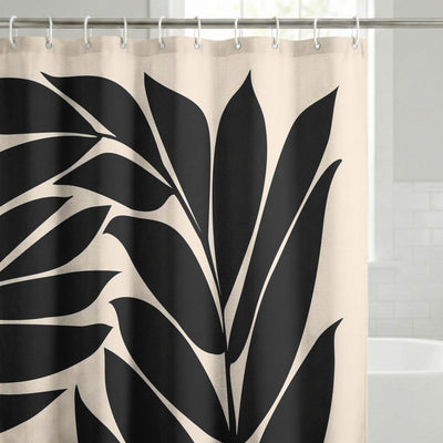 71x74 Abstract Shower Curtain with 12 Metal Grommets | Colorful Artistic Design — 71 x 74 / White