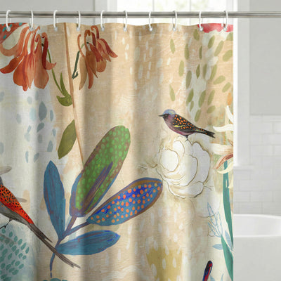 Shower Curtain 71x74, Water-Resistant, Hooks - Americanflat — 71x74 / Blue, Purple, and Pink