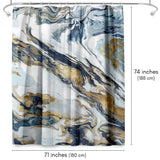 71x74 Abstract Shower Curtain with 12 Metal Grommets | Space Giant