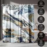 71x74 Abstract Shower Curtain with 12 Metal Grommets | Space Giant