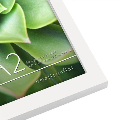 Americanflat | A2 Picture Frame with Polished Plexiglass | 16.5x23.4 Frame with Engineered Wood | Signature Collection | A2 Frames for Wall Display | White