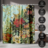 71x74 Floral Shower Curtain with 12 Metal Grommets | Vibrant Flowers