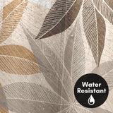 71x74 Shower Curtain with 12 Metal Grommets | Neutral Tropical Design