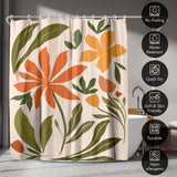 71x74 Shower Curtain with 12 Metal Grommets | Bold Floral Design