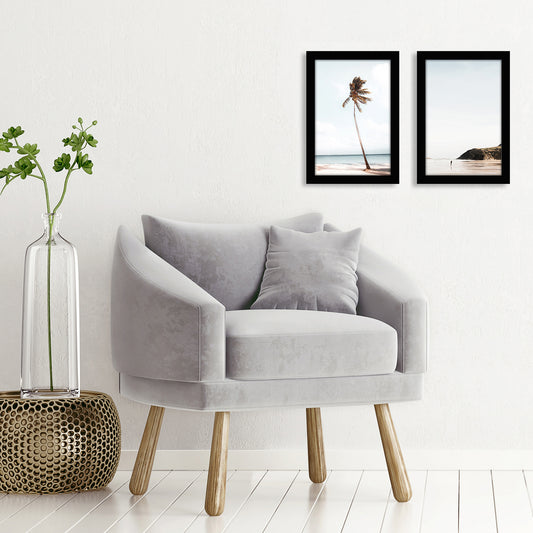 Americanflat | A4 Picture Frame with Shatter-Resistant Glass | Set of 2 - 8.3x11.7 Frame with Engineered Wood | Signature Collection | A4 Frames for Tabletop and Wall Display | Black