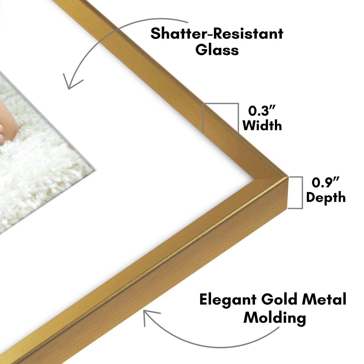 Aluminum Picture Frame | Brooklyn Portrait Collection |Modern - Premium Quality
