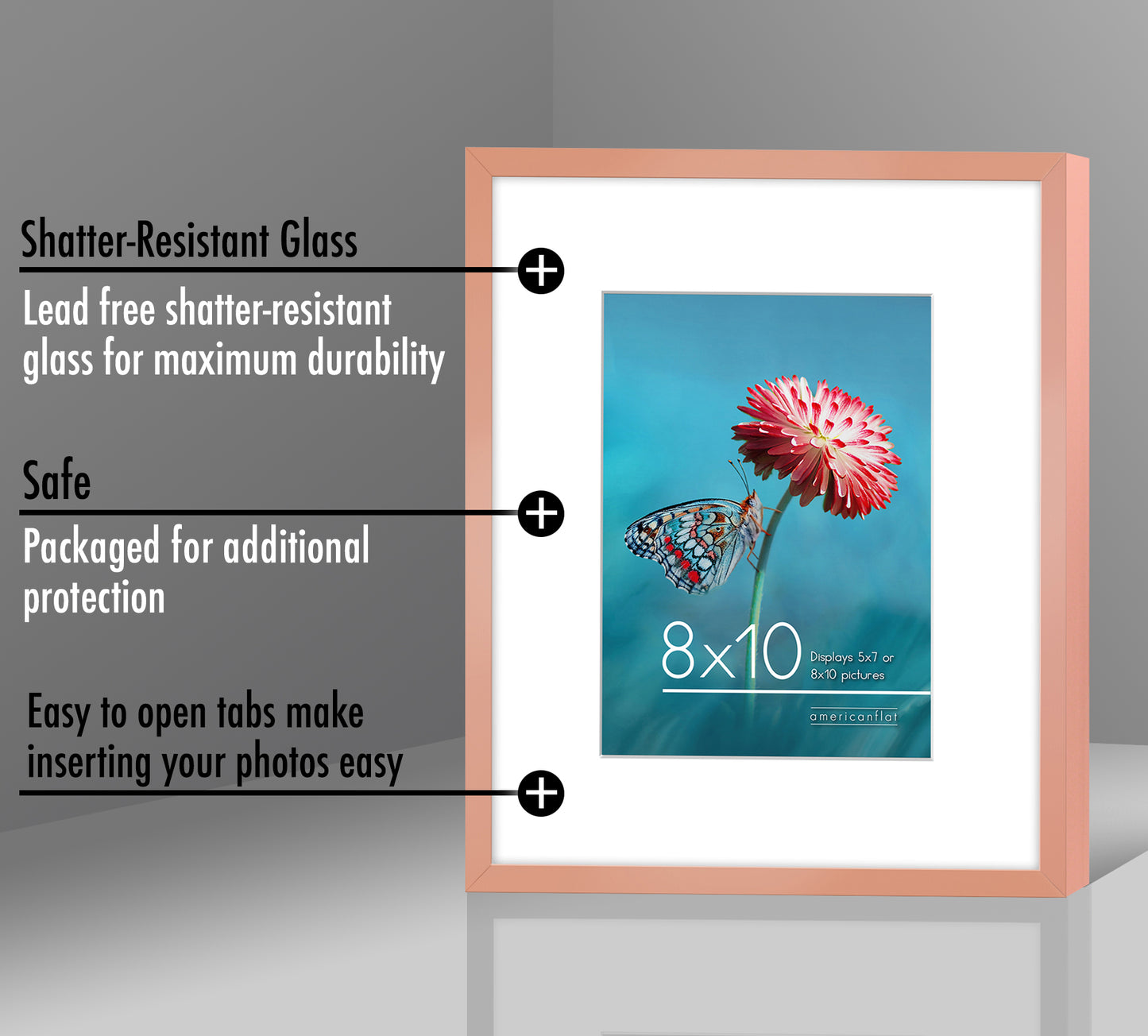 Aluminum Picture Frame | Brooklyn Portrait Collection |Modern - Premium Quality
