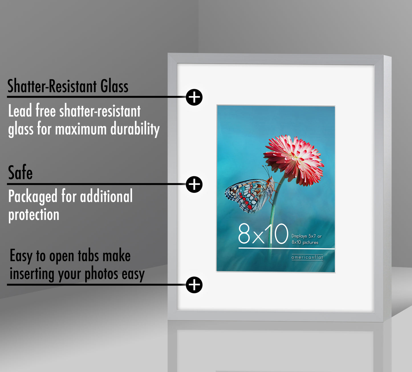 Aluminum Picture Frame | Brooklyn Portrait Collection |Modern - Premium Quality