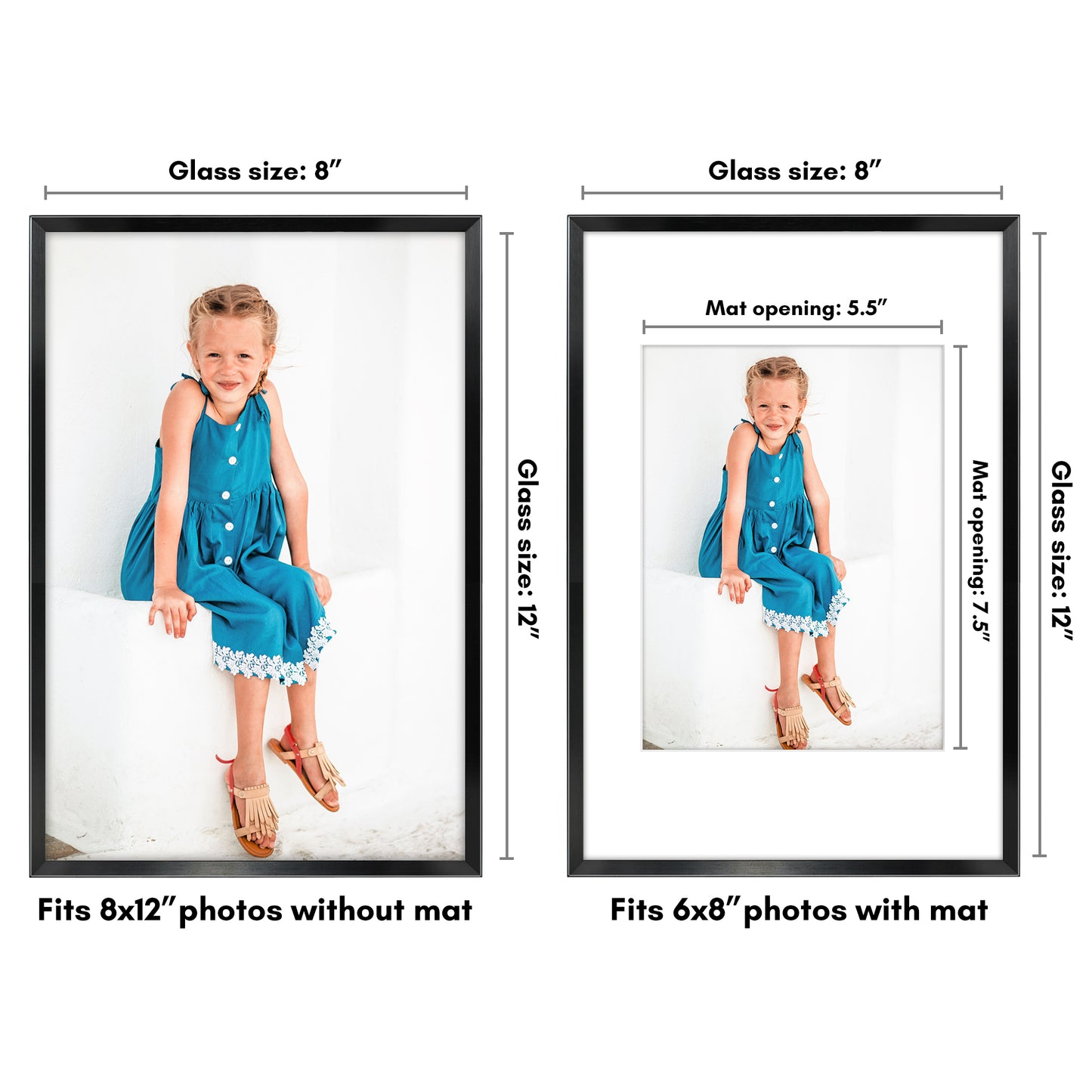 Aluminum Picture Frame | Brooklyn Portrait Collection |Modern - Premium Quality
