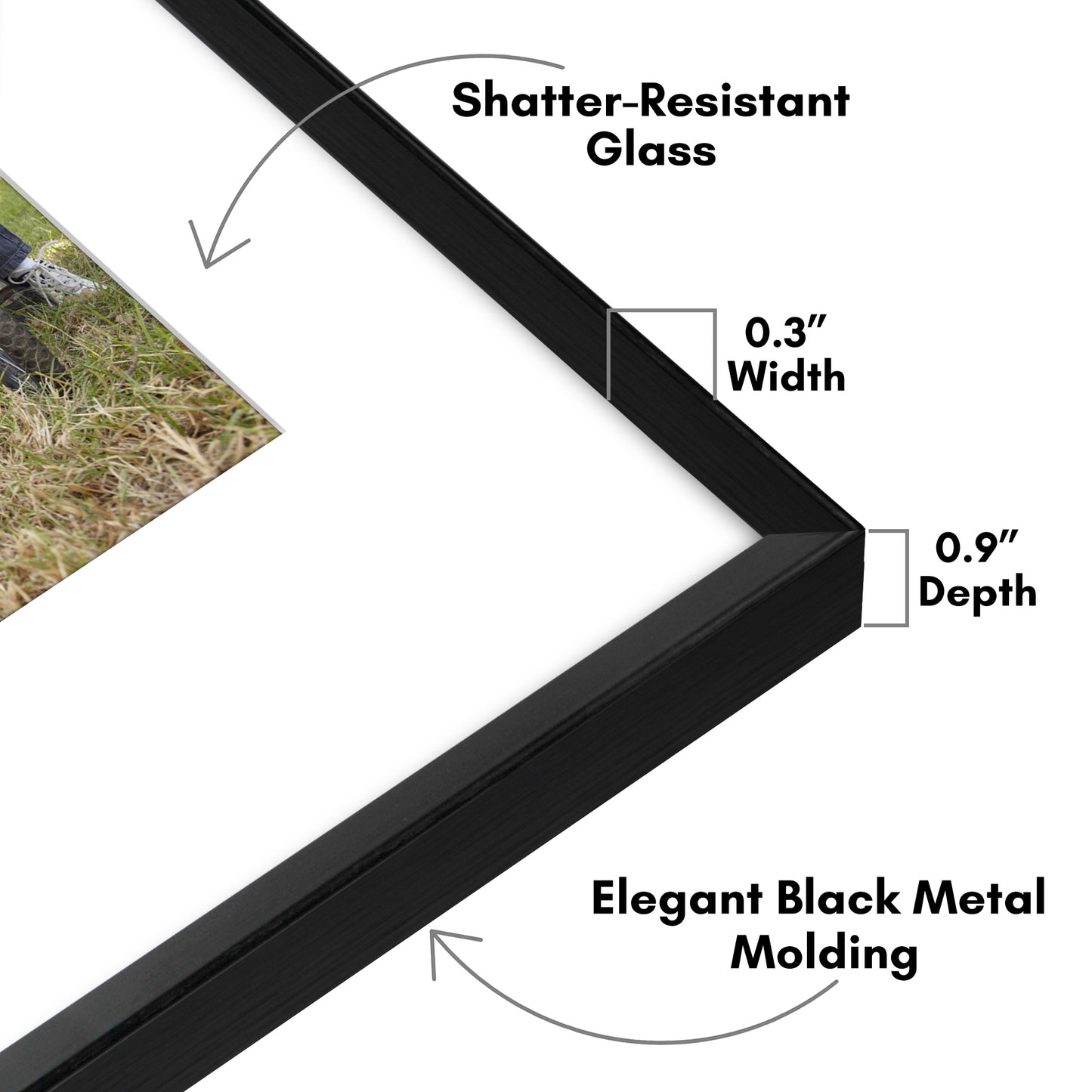 Aluminum Picture Frame | Brooklyn Portrait Collection |Modern - Premium Quality