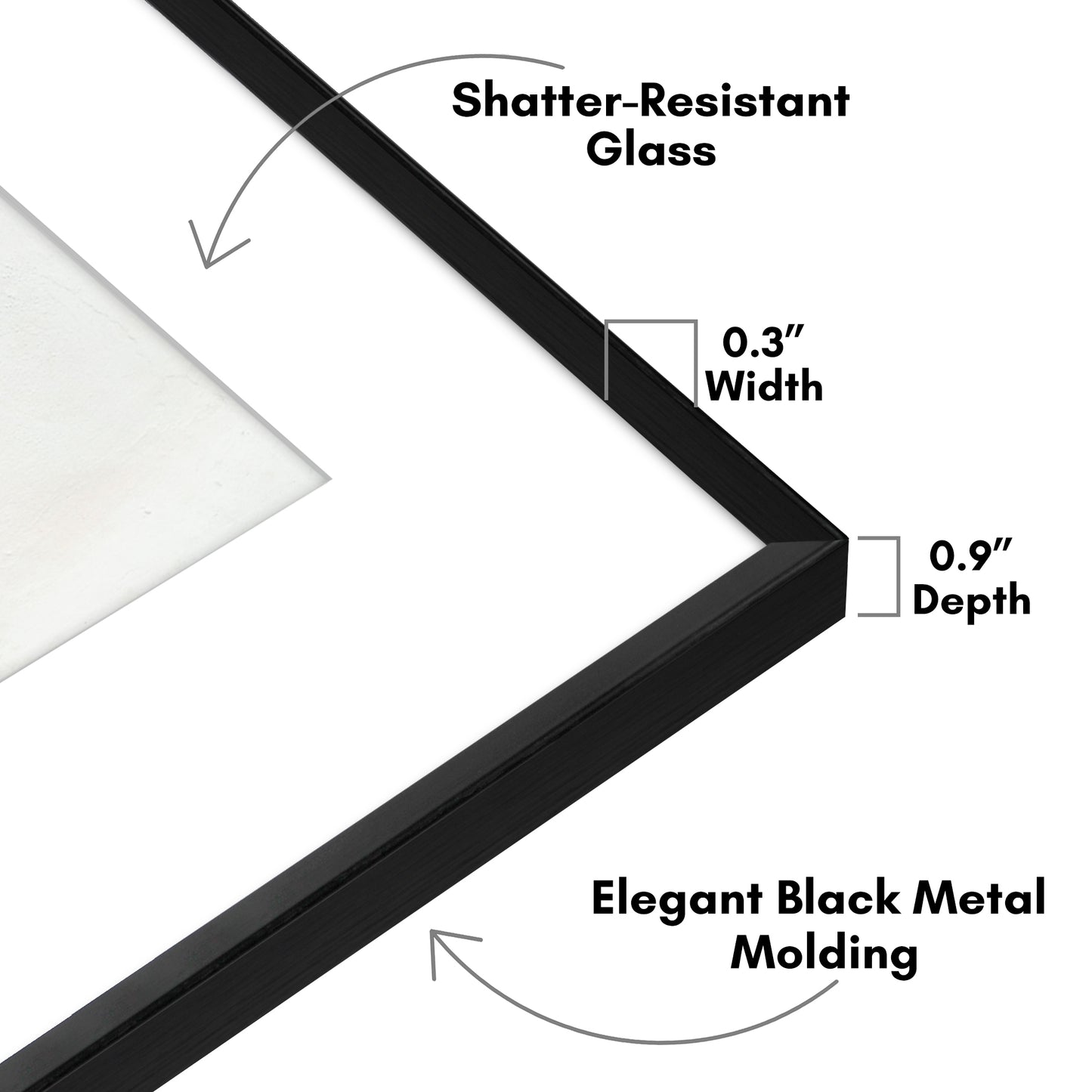 Aluminum Picture Frame | Brooklyn Portrait Collection |Modern - Premium Quality