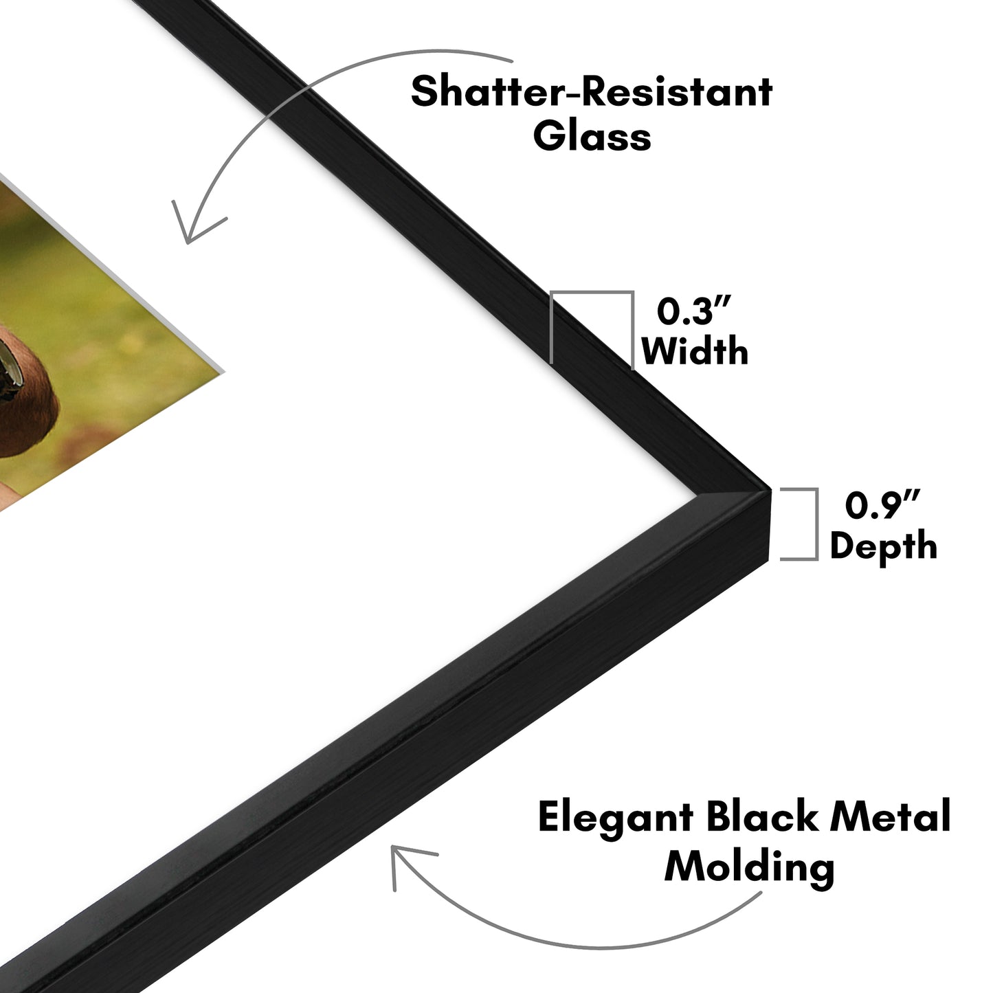 Aluminum Picture Frame | Brooklyn Portrait Collection |Modern - Premium Quality