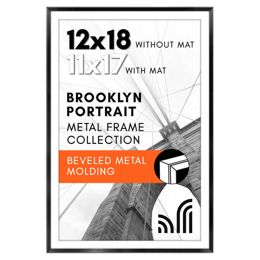 Aluminum Picture Frame | Brooklyn Portrait Collection |Modern - Premium Quality
