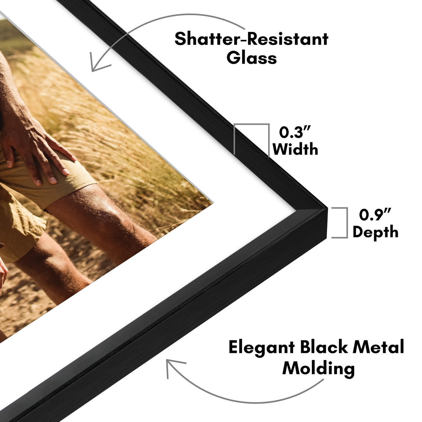 Aluminum Picture Frame | Brooklyn Portrait Collection |Modern - Premium Quality