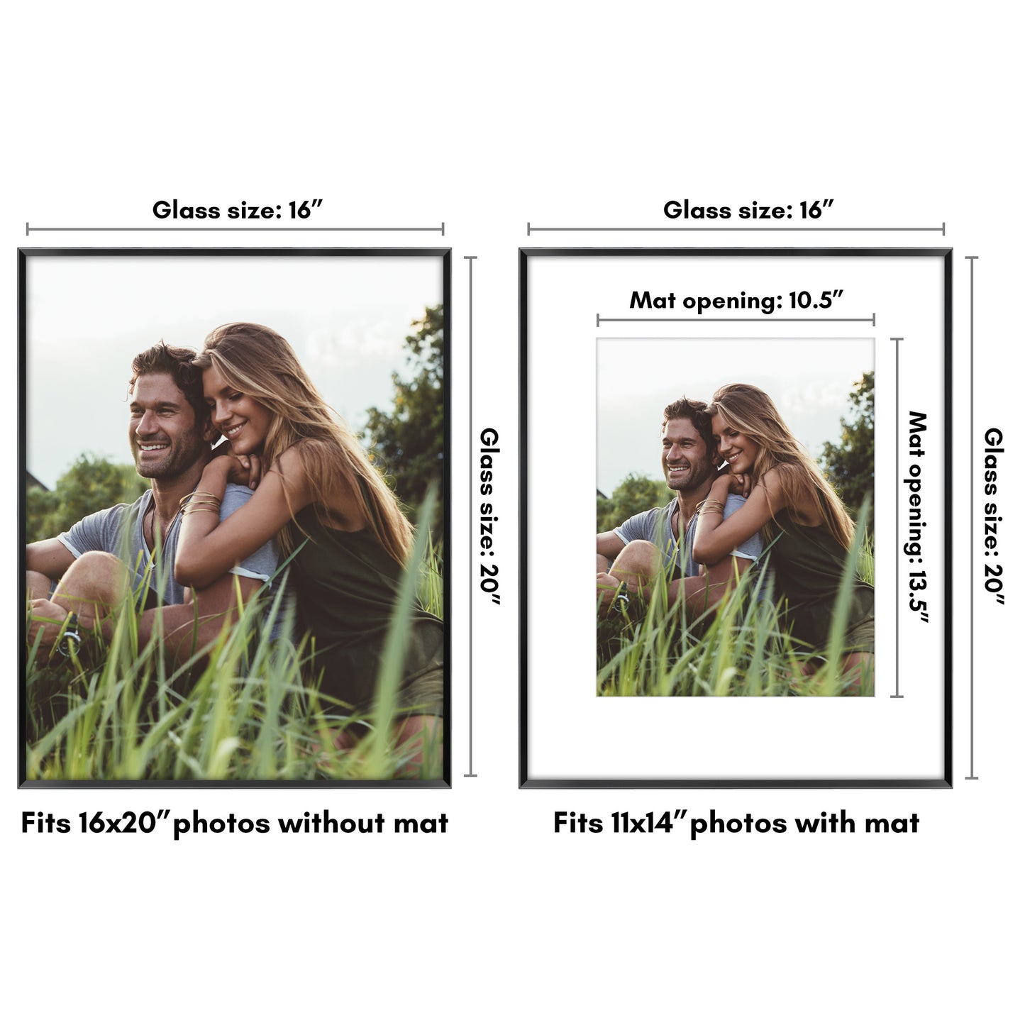 Aluminum Picture Frame | Brooklyn Portrait Collection |Modern - Premium Quality