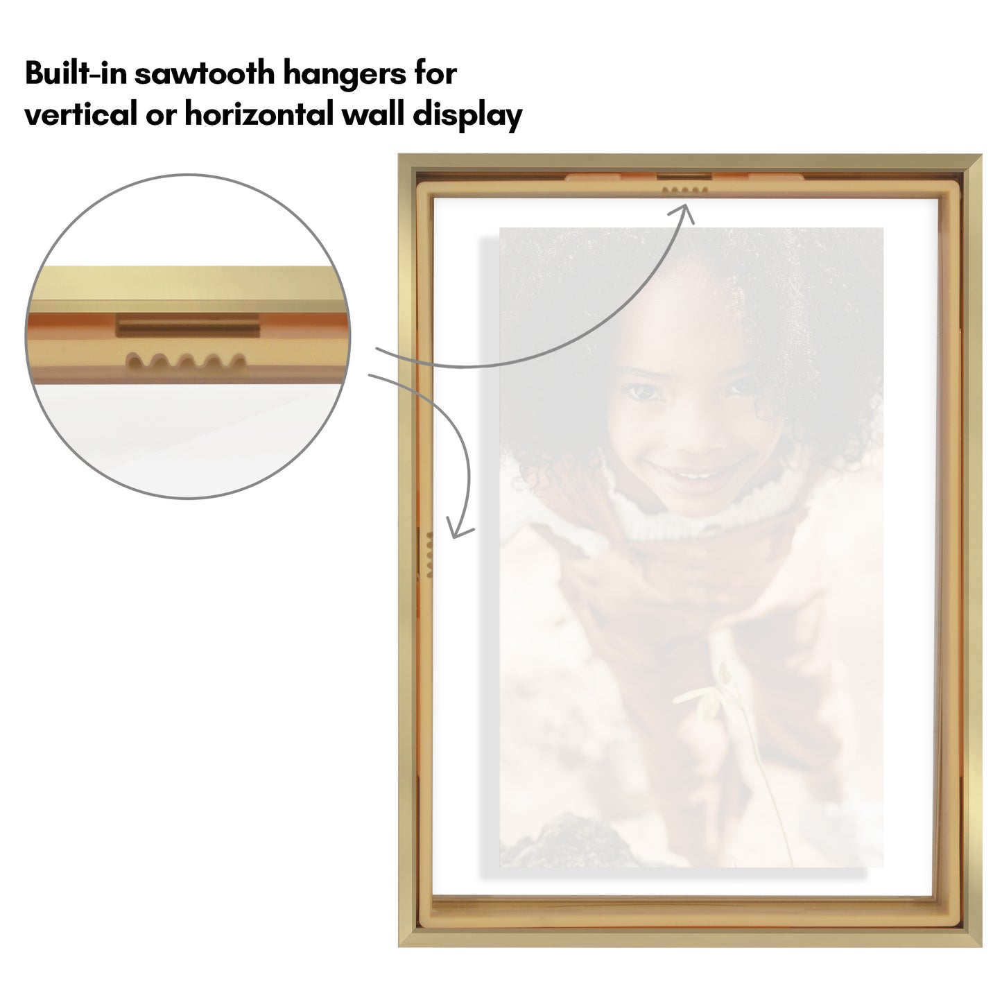 Aluminum Floating Frame | Metal Molding | Shatter-Resistant | Modern - Premium Quality
