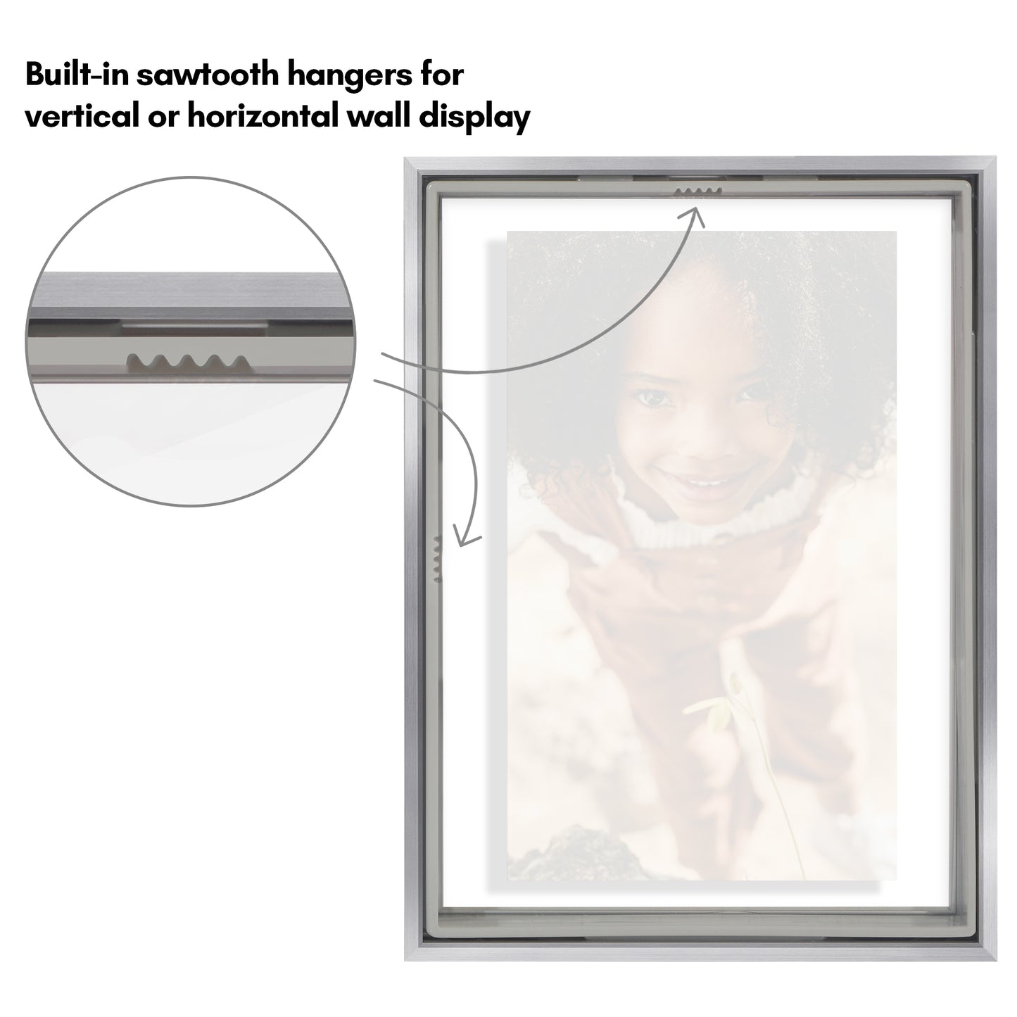 Aluminum Floating Frame | Metal Molding | Shatter-Resistant | Modern - Premium Quality