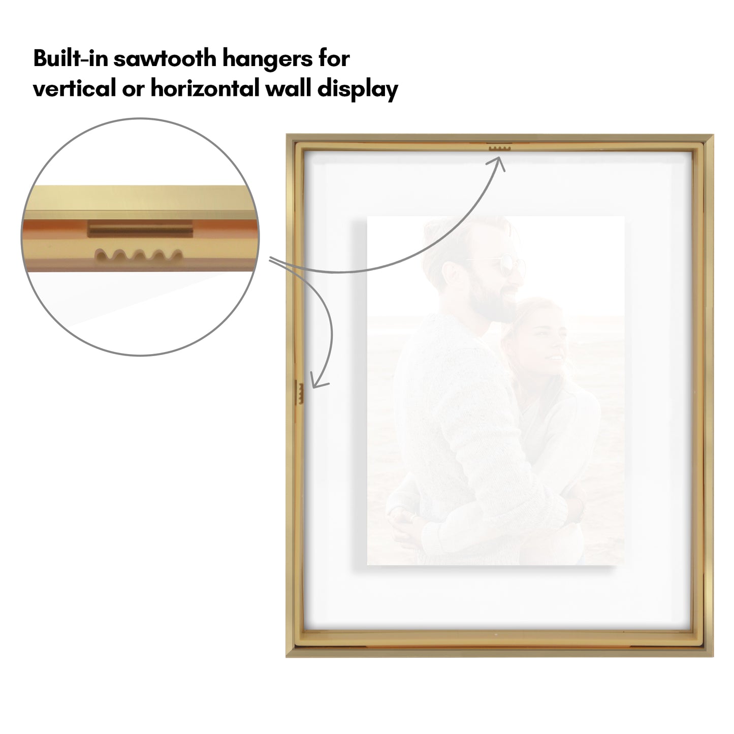Aluminum Floating Frame | Metal Molding | Shatter-Resistant | Modern - Premium Quality