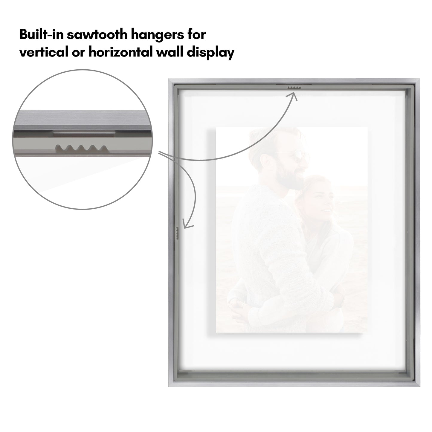 Aluminum Floating Frame | Metal Molding | Shatter-Resistant | Modern - Premium Quality