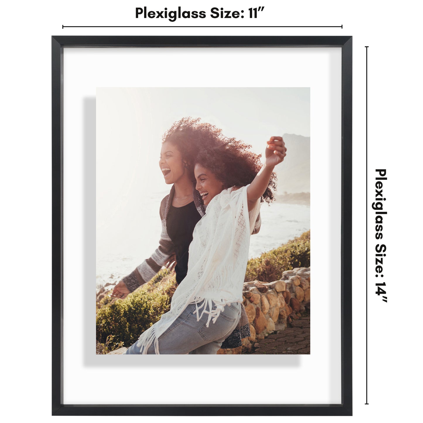 Aluminum Floating Frame | Shatter-Resistant | Without Mat | Metal Molding - Americanflat