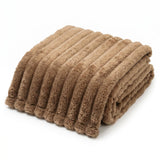 Americanflat 50x60 Faux Fur Throw Blanket - Soft and Breathable Throw Blanket for Couch, Bed, Chair - Brown Faux Fur Blankets Perfect for Home, Bedroom, or Outdoor Use