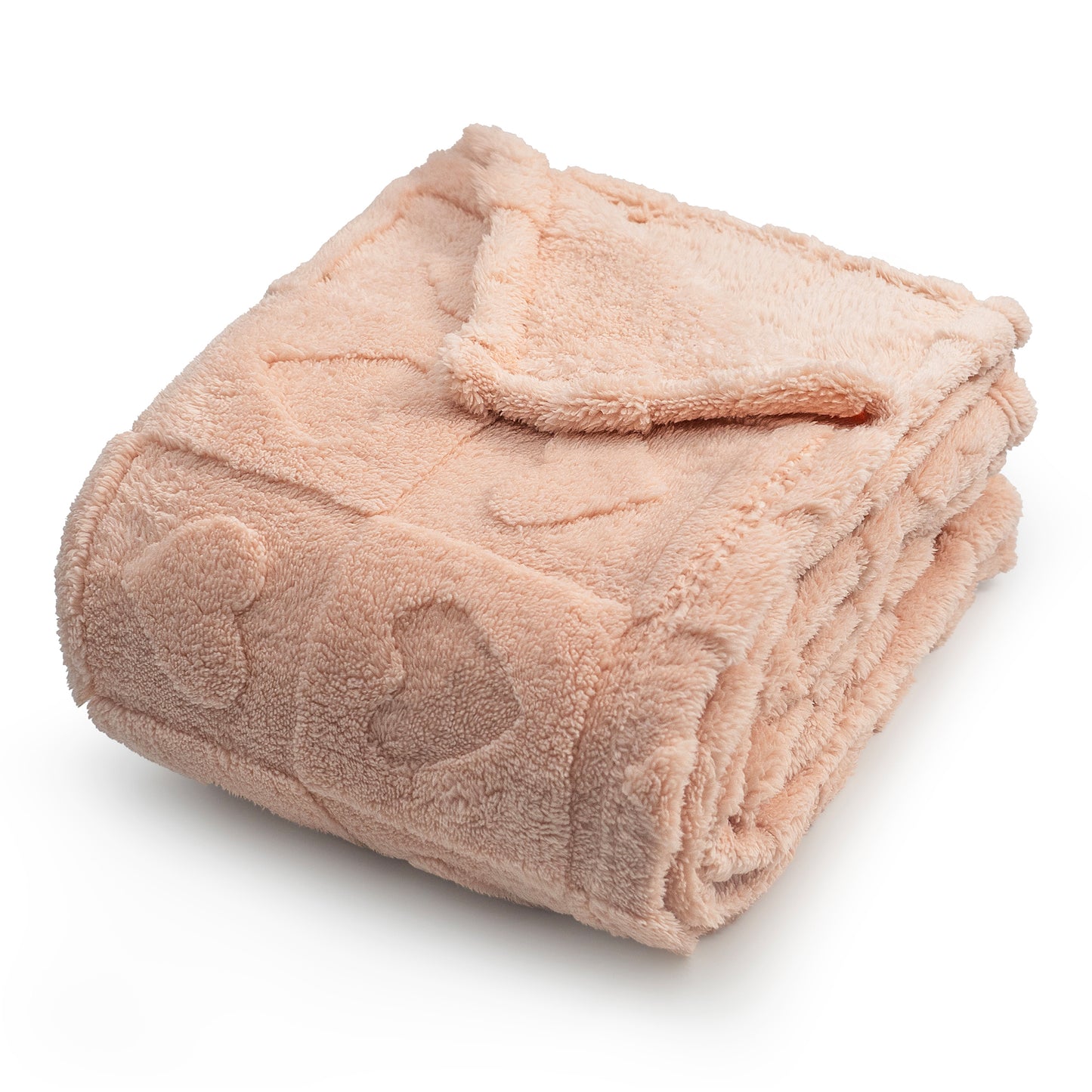 30x40 | Jacquard Fleece Throw Blanket | Pink | Soft and Breathable | Modern