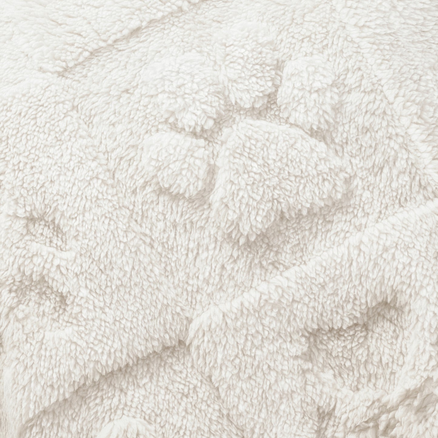 30x40 | Jacquard Fleece Throw Blanket | Cream | Soft and Breathable | Modern