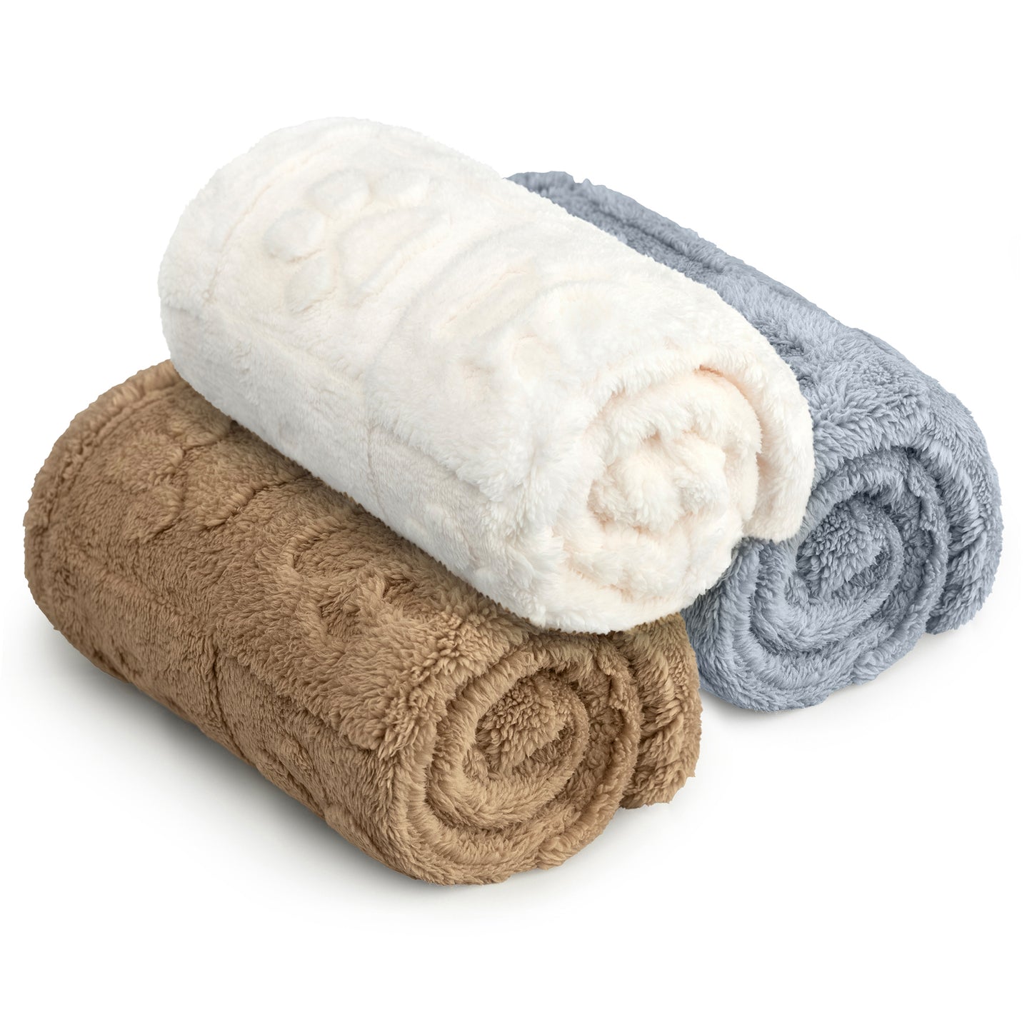30x40 | Jacquard Fleece Throw Blanket | Gray | Soft and Breathable | Modern