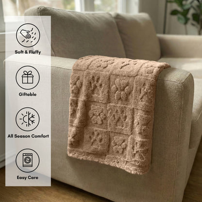 30x40 | Jacquard Fleece Throw Blanket | Soft and Breathable | Cozy Home Decor