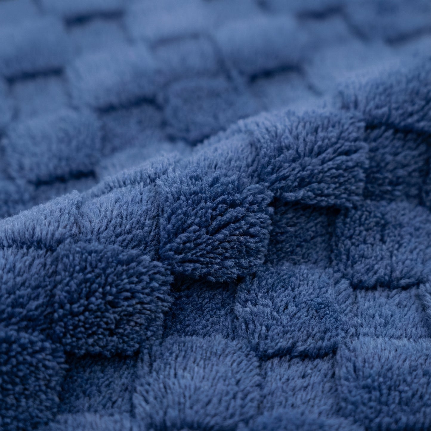 50x60 | Jacquard Fleece Throw Blanket | Blue | Soft and Breathable | Modern